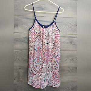 Xhileration Geometric Flowy Strappy Summer Dress Women's Size Medium